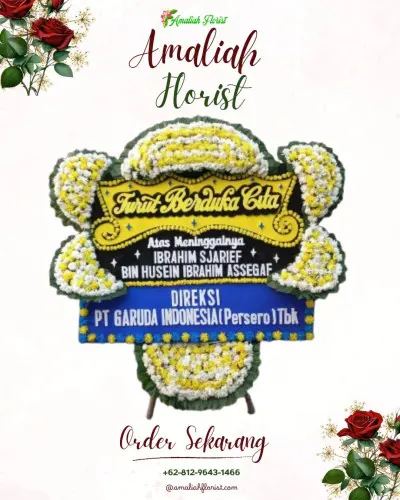 Papan Bunga Duka di Purwasaba