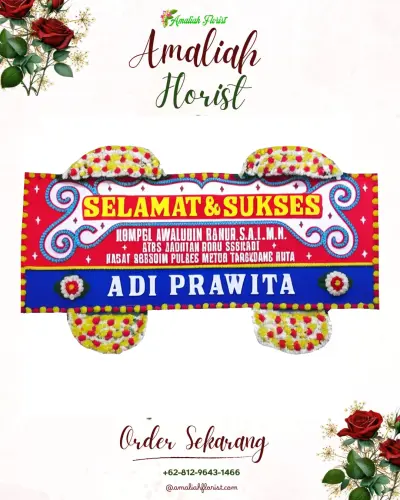 Karangan Bunga Ucapan Selamat di Purwasaba